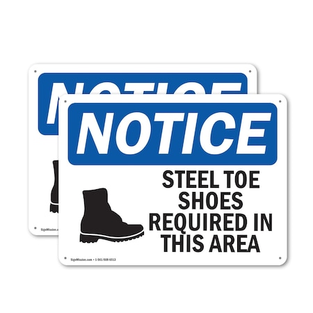 Signmission 10 in Height, 14 in Width, Plastic, Rectangle OS-2PACK-NS-P-1014-L-16620